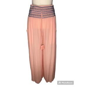 Band Of the Free Peach Wide Leg Beach Pants